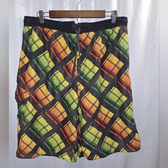 Burnside large plaid swimming trunks - Picture 2 of 5